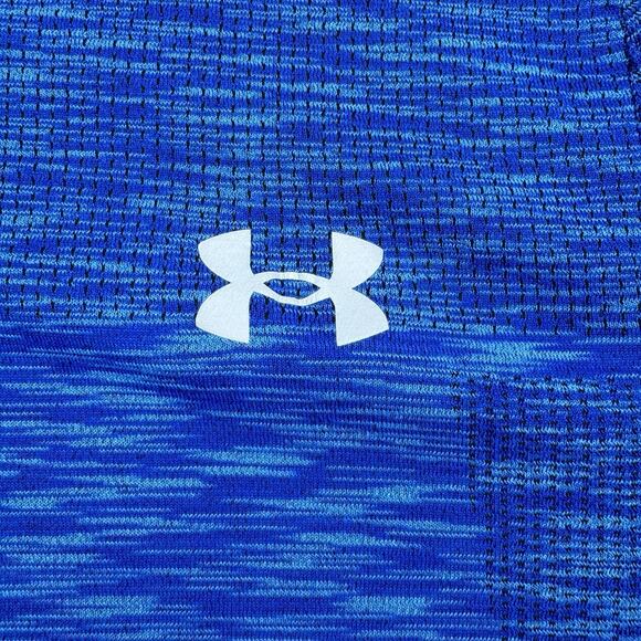 Under Armour The Seamless Tee Men's Sz M Blue Fitted Crew Neck T-Shirt Athletic - Picture 3 of 8